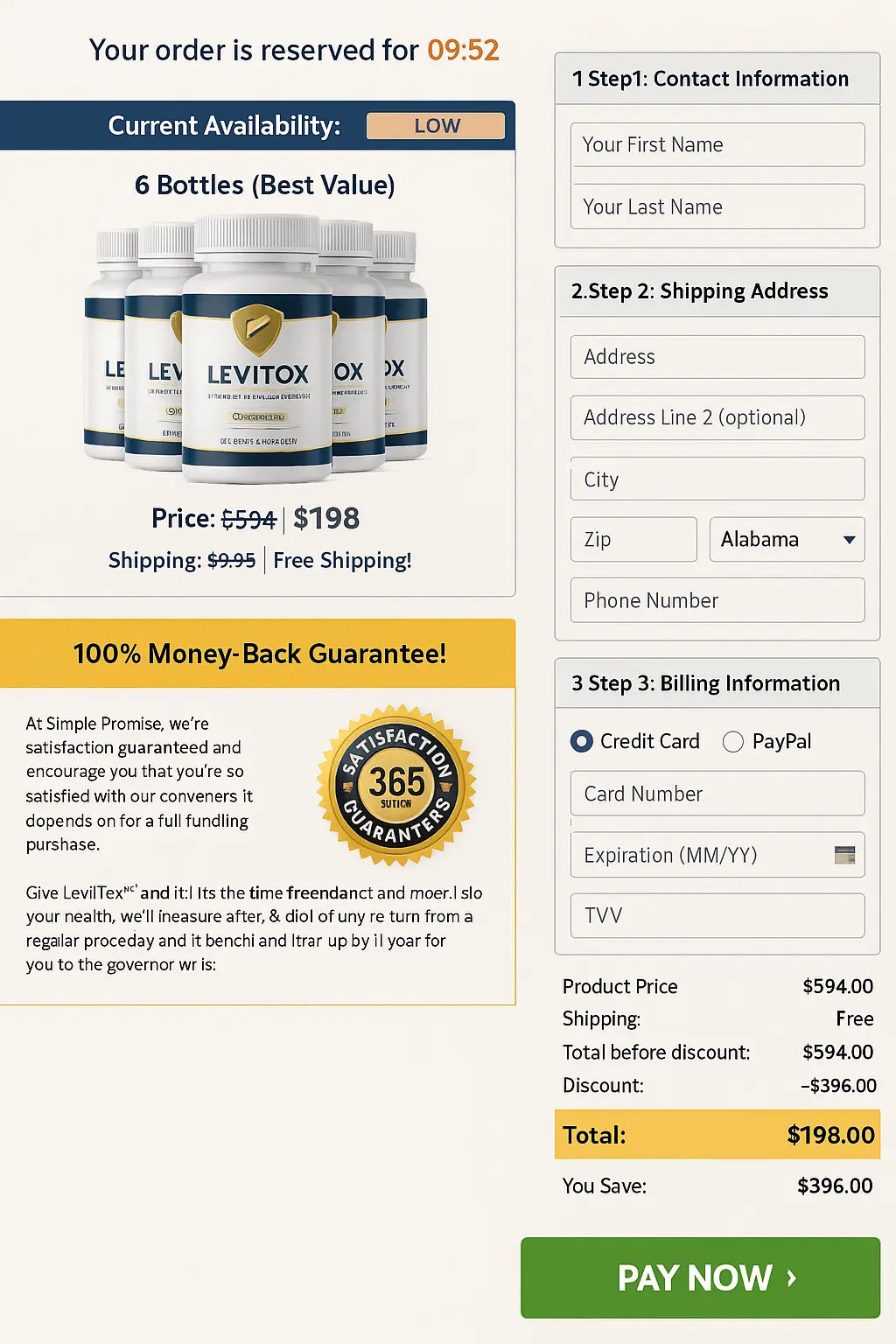 Levitox Order Page
